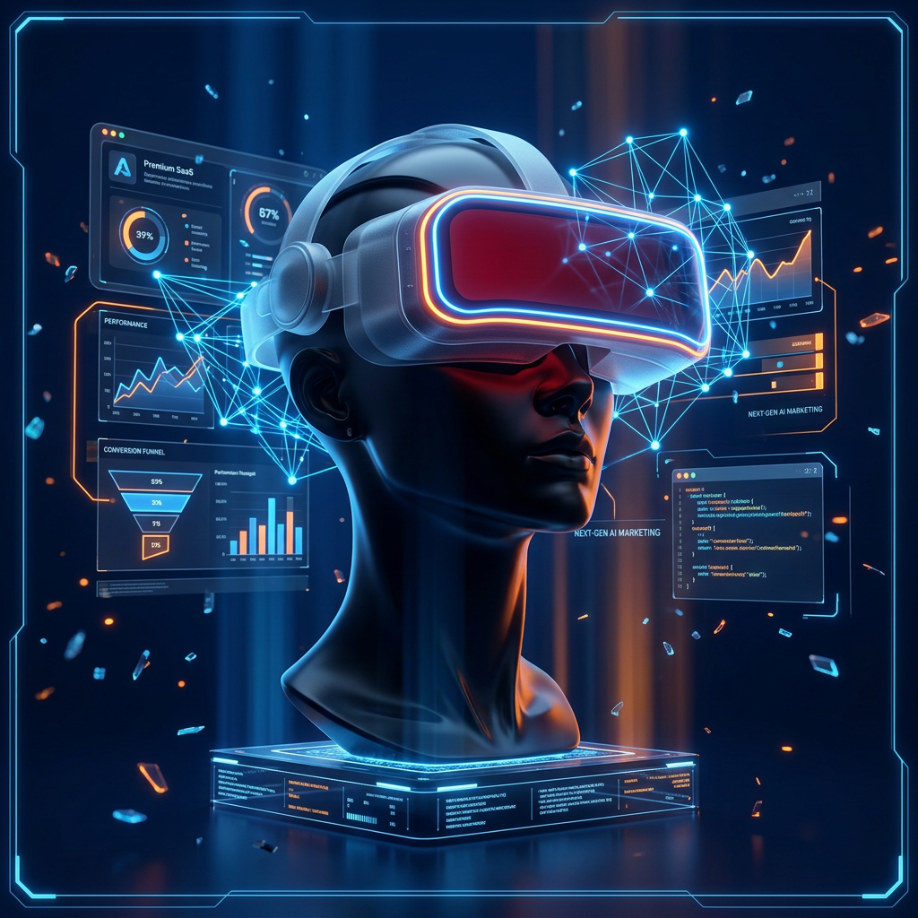 Futuristic VR sculpture